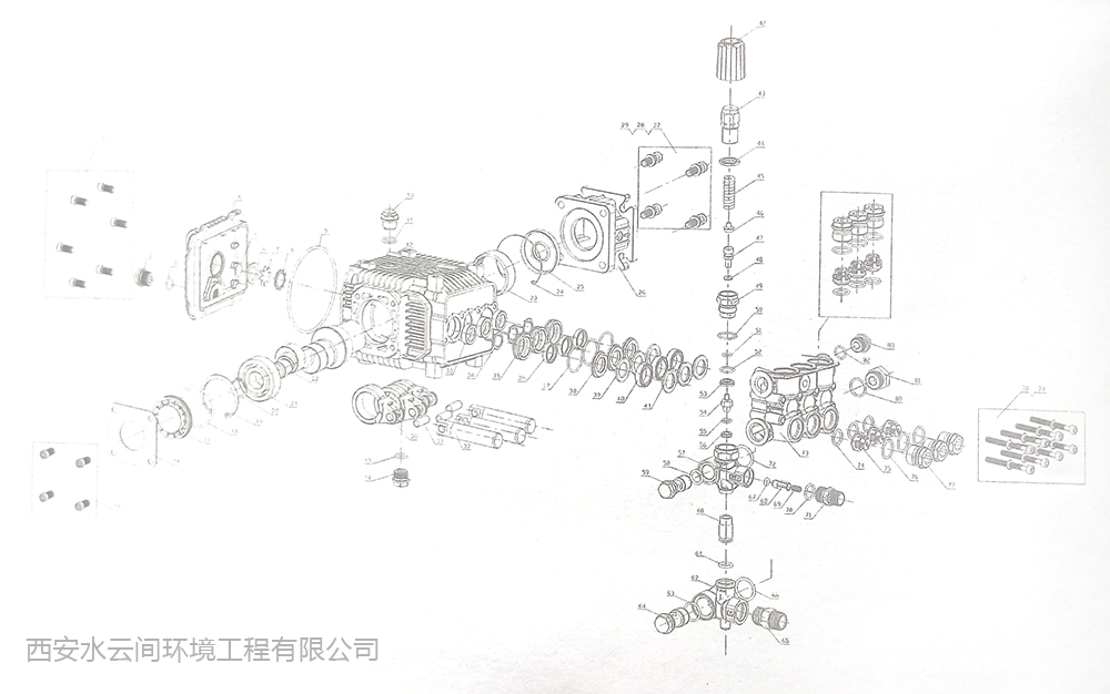 高壓柱塞泵零件結構分解圖